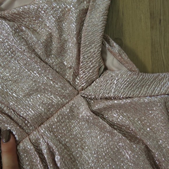 Express Pink Shimmery Rouched Bodycon Party Dress - Picture 10 of 14